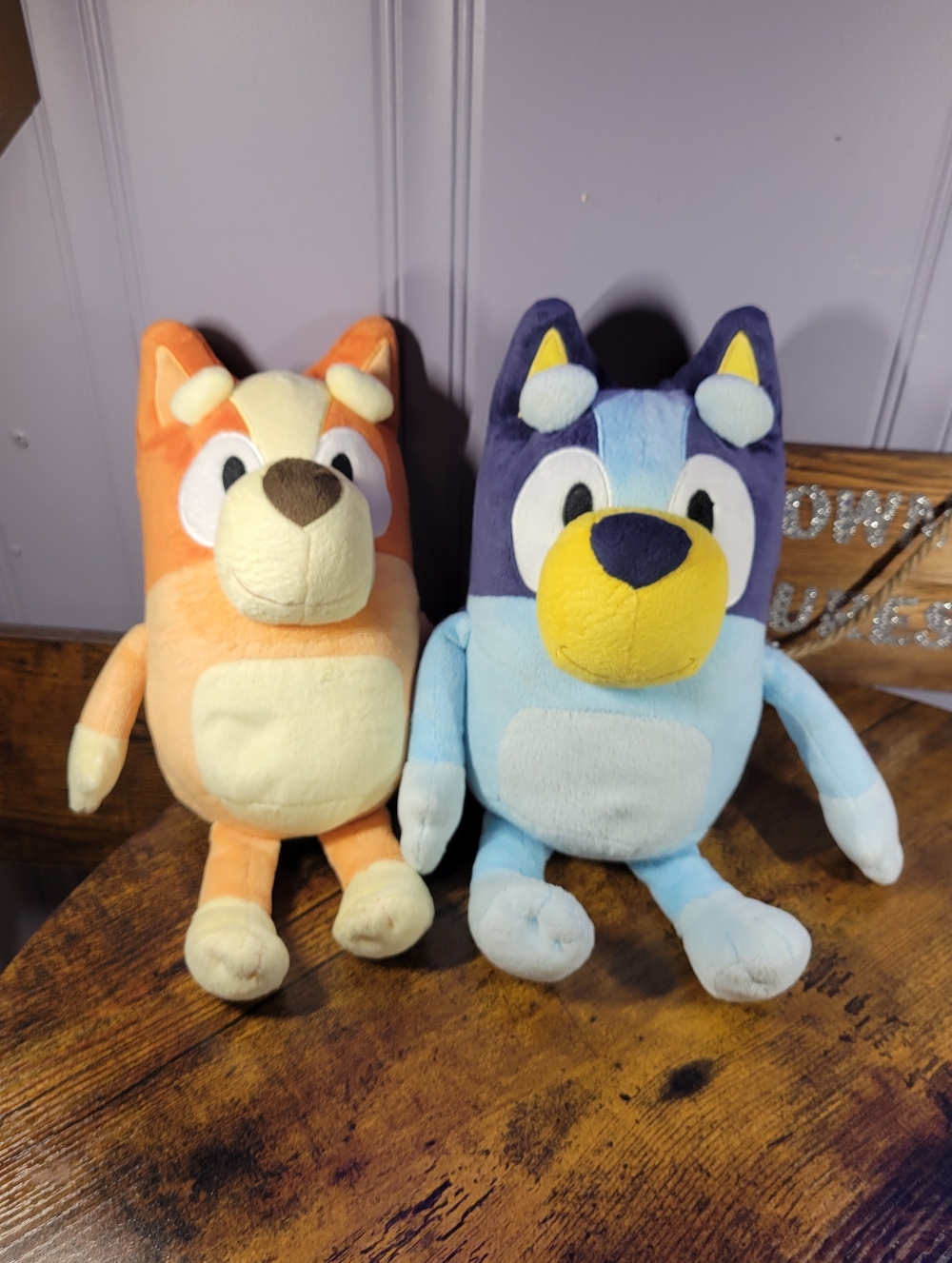Bluey Plush Pair - Orange & Blue Plush Dogs talking sound effects